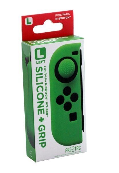 Left Con Silicone + Grip for N-Switch Joy Con - Green