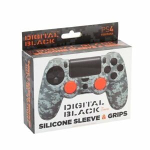 PS4 Silicone Skin + Grips Camo Pixel Black